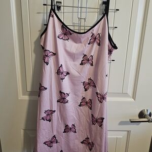 Pink Butterfly Print Nightgown